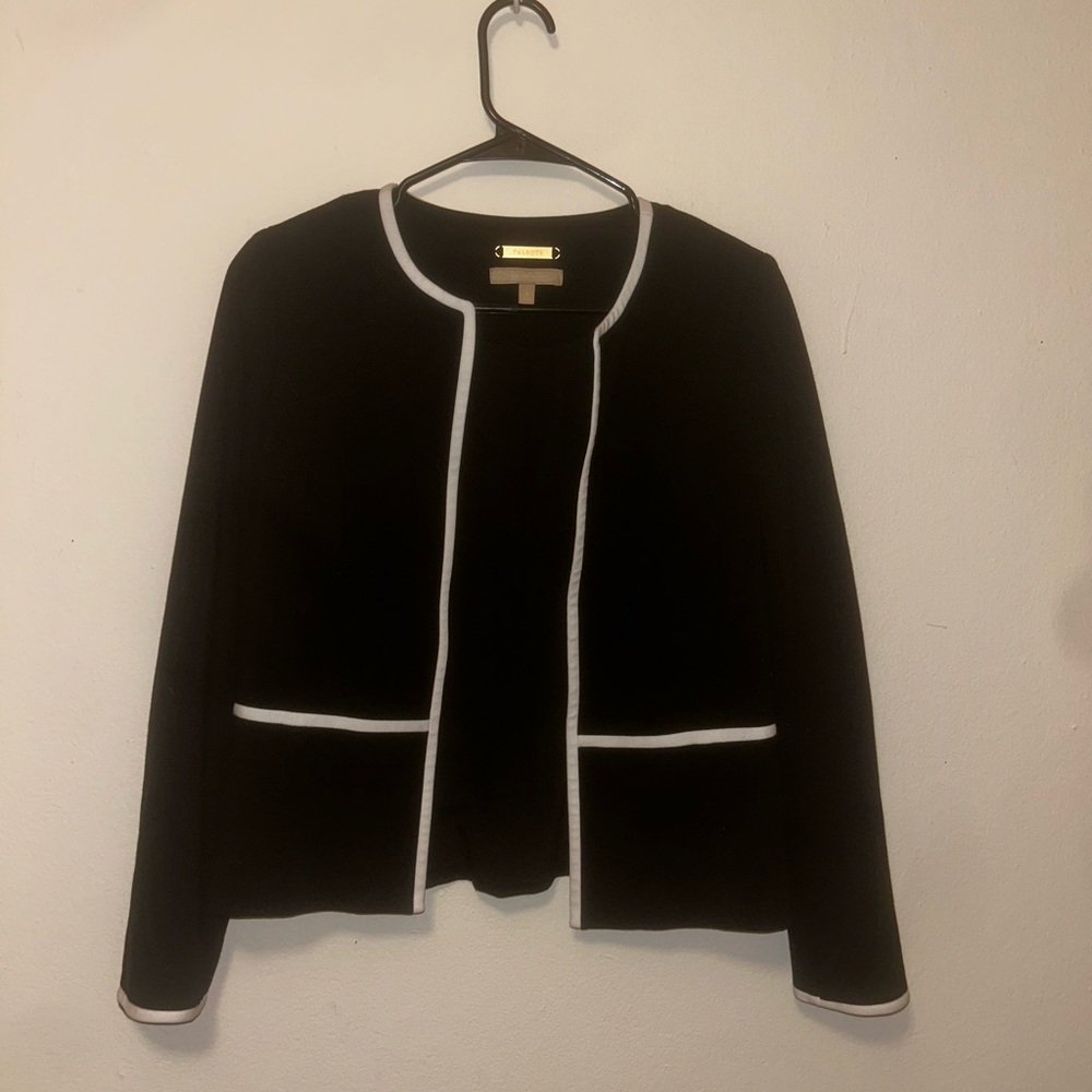 Talbots Black Blazer with White Accents